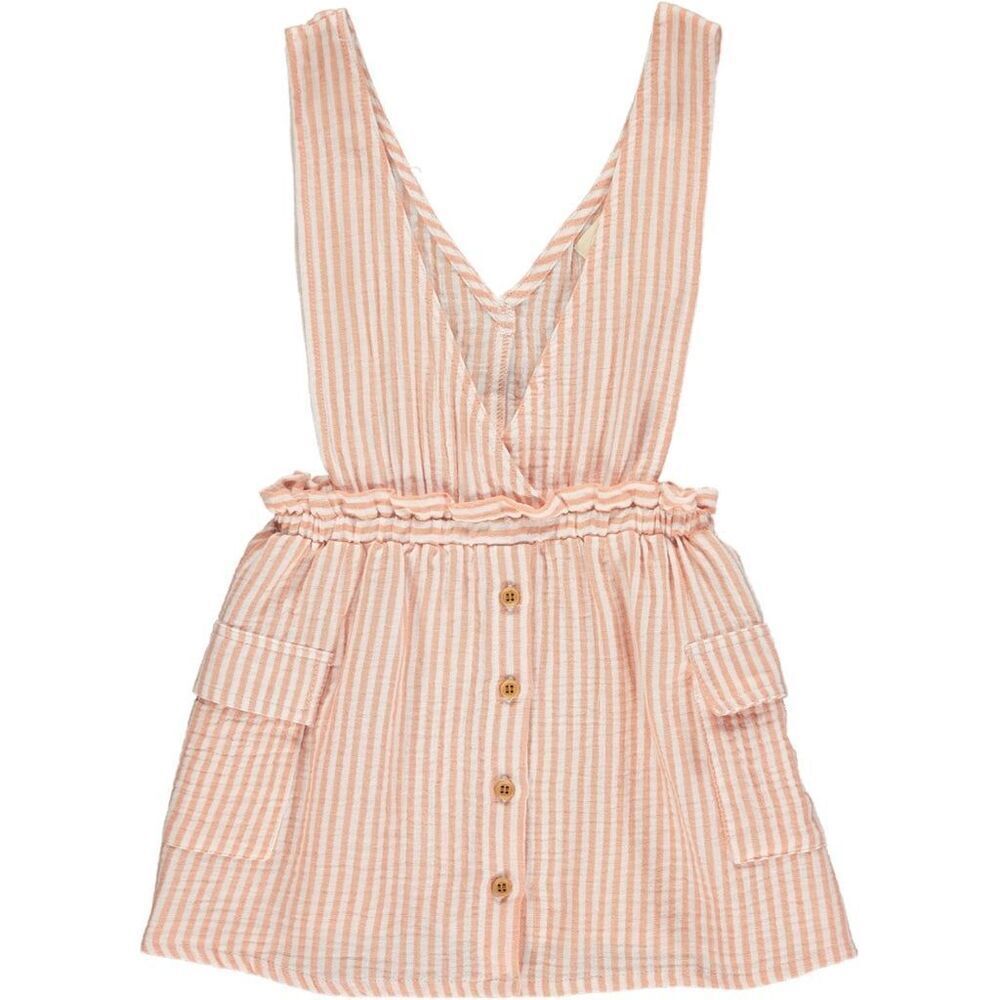 NWT Vignette Gracelynn Overall Peach Orange Striped Pinafore Size 4